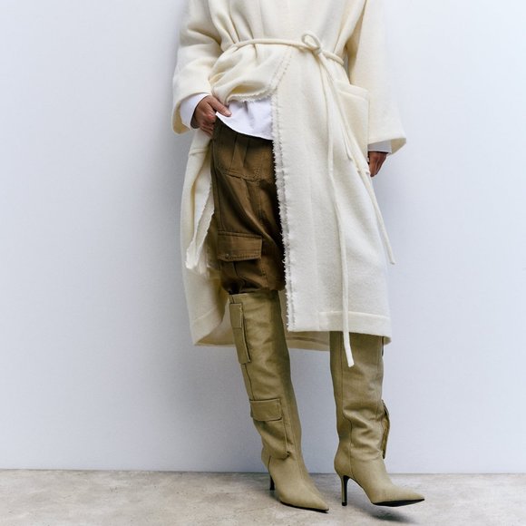 COPY - ZARA HEELED DENIM BOOTS WITH POCKETS - Picture 6 of 9